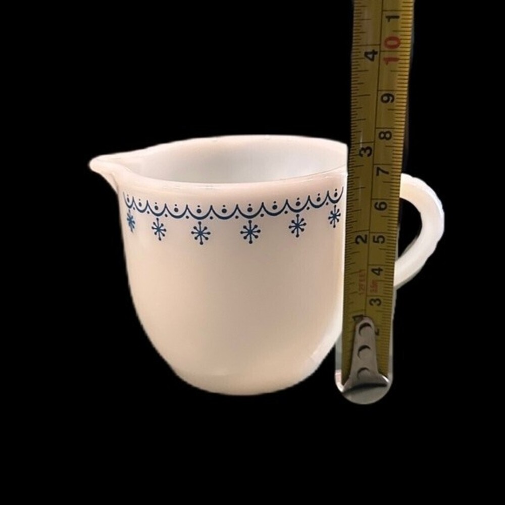 Pyrex Corning Snowflake‎ Blue Pitcher Creamer - Picture 4 of 10